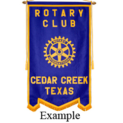 Rotary 3' x 5' Custom Rotary Felt Banner