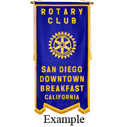 Rotary 3' x 6'  Custom Rotary Felt Banner