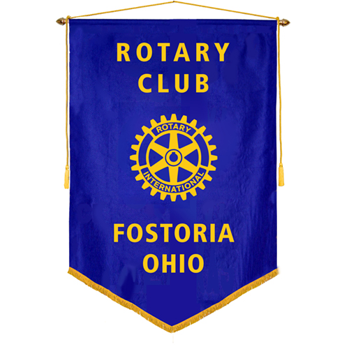 Rotary 4' x 6' Custom Banner - Blue Felt w/Gold Flock Transfer Copy
