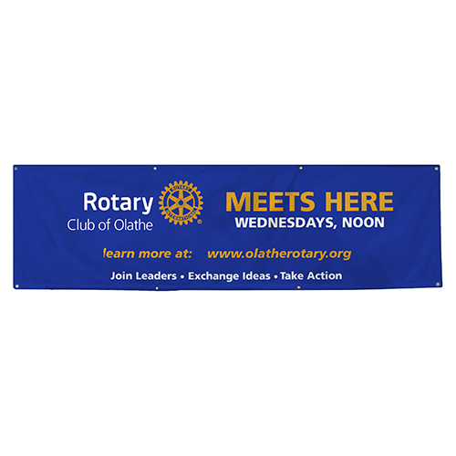Rotary Custom 3' x 8' Vinyl Indoor/Outdoor Banner w/Grommets
