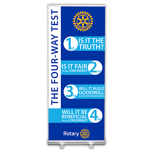 Rotary Four-Way Test Retractable Banner
