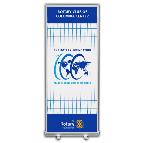 Rotary Customized Rotary Foundation Centennial Retractable Banner