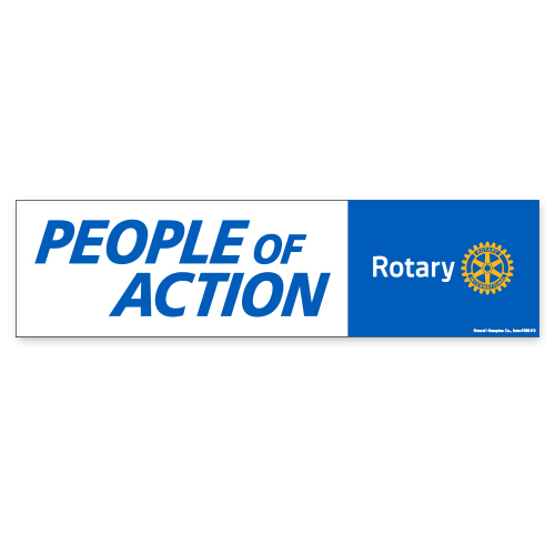 Rotary People of Action Removable Vinyl Bumper Sticker