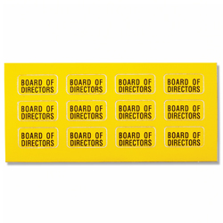 Rotary Board of Directors Badge Stickers - Sheet of 12