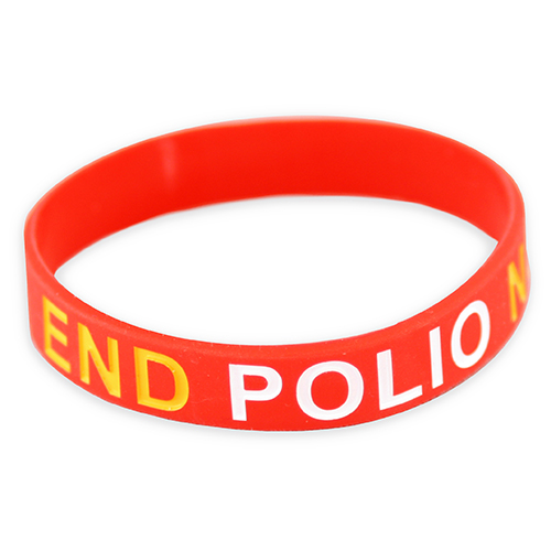 Rotary End Polio Now Silicone Wristband