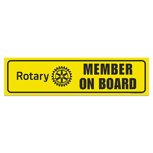 Rotary Member on Board Standard Bumper Sticker