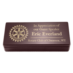 Rotary Executive Pen with Customized Rosewood Display Box