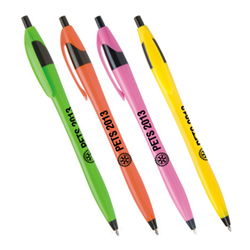 Rotary Customized Plastic Tropical Retractable Ballpoint Pen