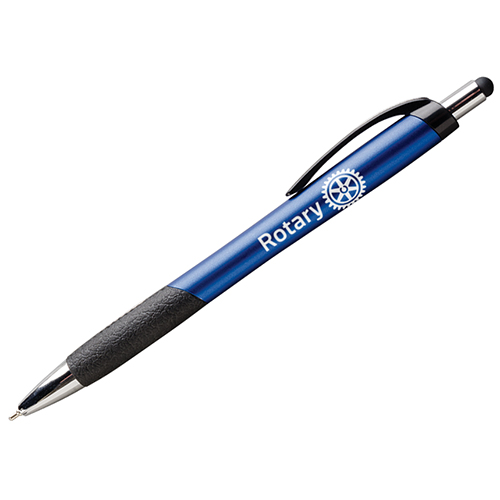 Rotary Metallic Blue Stylus Pen