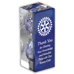 Rotary Guest Speaker Sand Timer Paperweight
