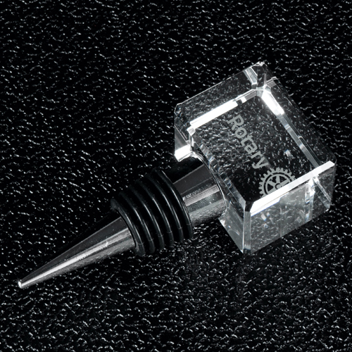 Rotary Clear Crystal Wine Bottle Stopper