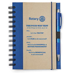 Rotary Recycled Spiral Notebook with Pen