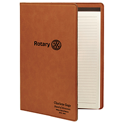 Rotary Personalized Rawhide Leatherette Portfolio
