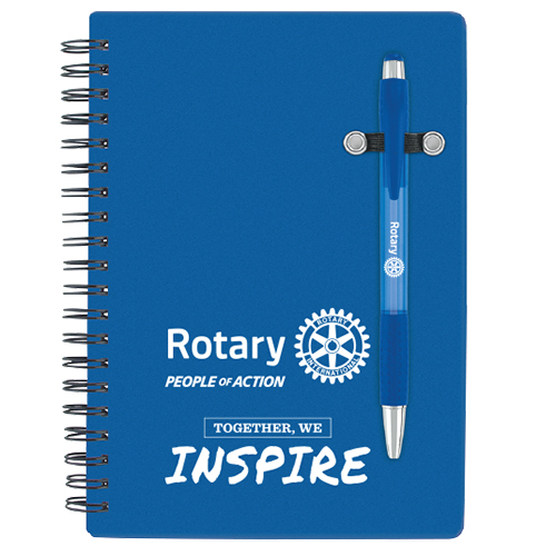 Rotary 5 x 7 Notebook W/Pen Set Together We Inspire
