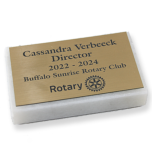 Rotary Custom White Marble Paperweight