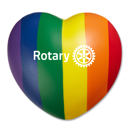 Rotary Rainbow Heart Stress Reliever