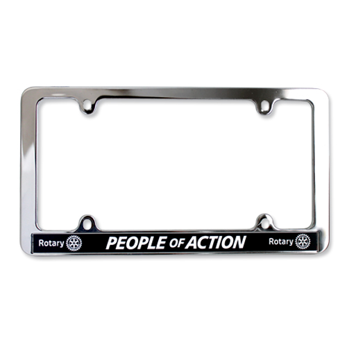Rotary Chrome Plated Steel License Plate Frame