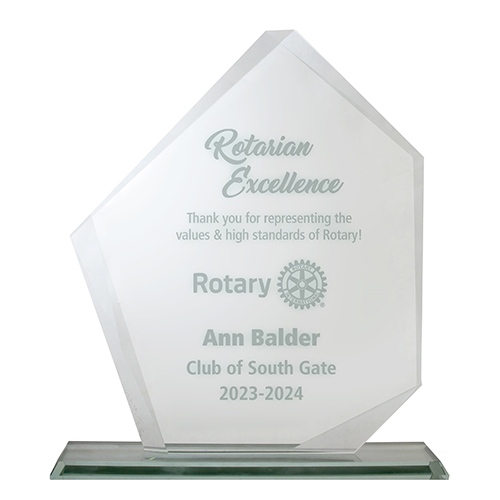 Rotary 12 inch Crystal Summit Award