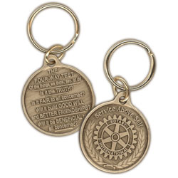 Rotary The Four-Way Test Medallion Key Ring