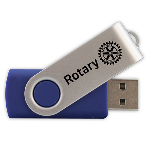 Rotary Customized Flash Drive, 1GB w/Conference Imprint