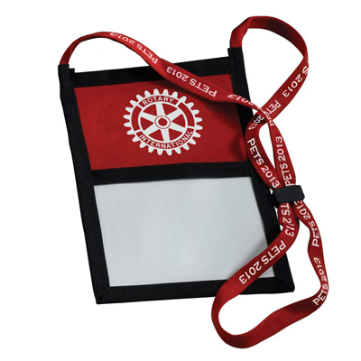 Rotary Customized Badge Holder, Nylon Trade Show Organizer