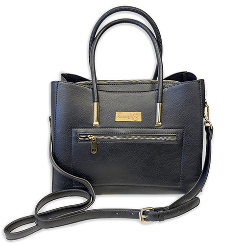 Rotary Vegan Leather Tote with Gold Masterbrand Accent