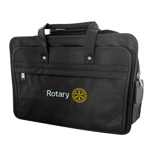 Rotary Leatherette Expandable Briefcase w/Computer Holder