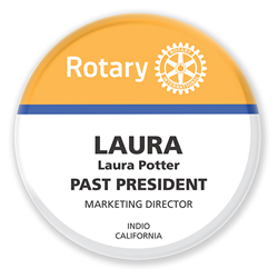 Rotary Traditional Officer or Past Officer Badge - Style 2