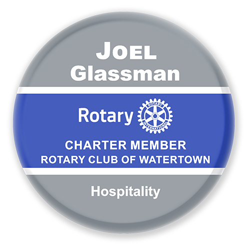 Traditional Charter Member or Special Title Name Badge  - Style 3