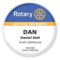 Rotary Traditional  Active Member Badge - Style 2