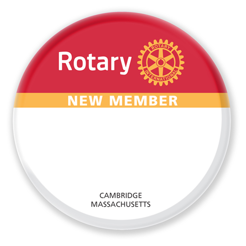Rotary Reusable New Member Traditional Style 2 Badge