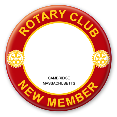 Rotary Reusable New Member Traditional Style Badge