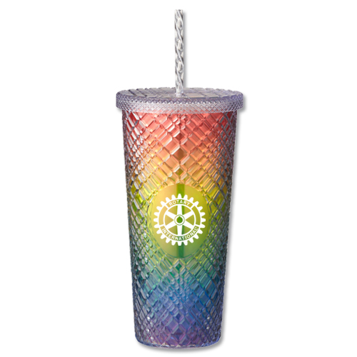 Rotary 22oz Sparkle Straw Tumbler