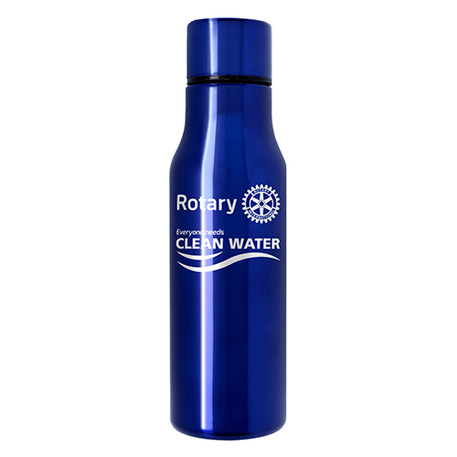 Rotary Blue Stainless Steel Water Bottle