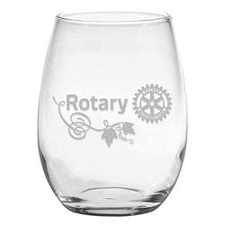 Rotary 15 oz Stemless Wine Glassware - Sets of 4
