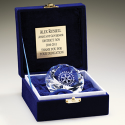 Rotary Custom Diamond Paperweight