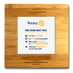 Rotary Customized Ceramic Four-Way Test Bamboo Trivet