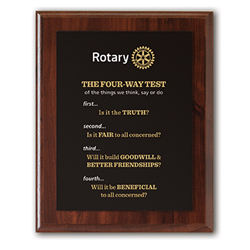 Rotary The Four-Way Test Deluxe Wall Plaque