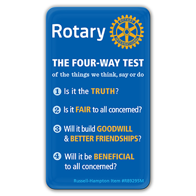 Rotary The Four-Way Test Magnet