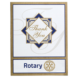 Rotary Thank You Card With Envelope - Pack of 10