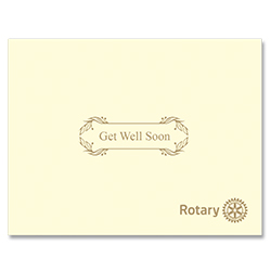 Rotary Get Well Soon Card with Envelope - Pack of 10