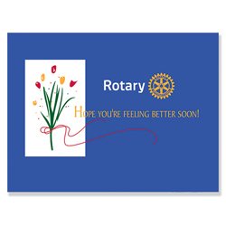 Rotary Get Well Soon Card with Envelope - Pack of 10