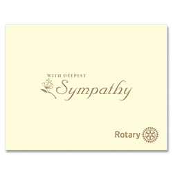 Rotary Deepest Sympathy Card with Envelope - Pack of 10
