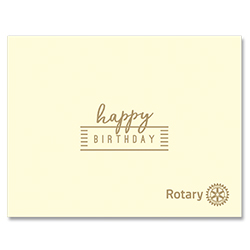 Rotary Birthday Greeting Card with Envelope - Pack of 10