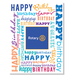 Rotary Birthday Greeting Card with Envelope - Pack of 10