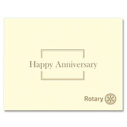 Rotary Happy Anniversary Card with Envelope - Pack of 10