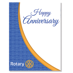 Rotary Happy Anniversary -- Rotary  Greeting Card - Pack of 10