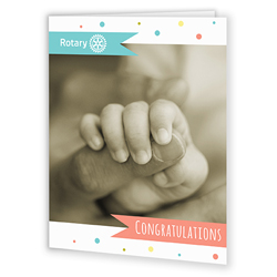 Rotary New Baby Congratulatory Card with Envelope