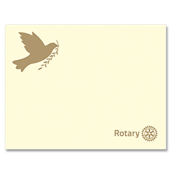 Rotary Peace Dove Card with Envelope -  Pack of 10