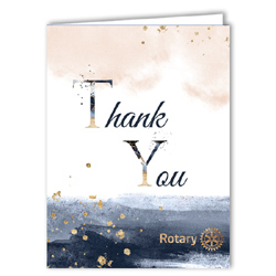 Rotary Thank You Card With Envelope - Pack of 10